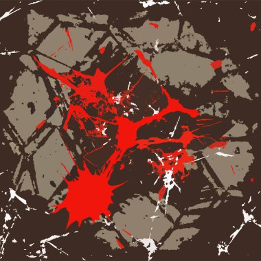 Renkli mürekkep, grunge arkaplanına sıçradı