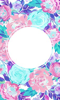 Zarif El Çizimi Çiçek Arkaplanı