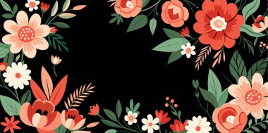 elle çizilmiş çiçek arka plan