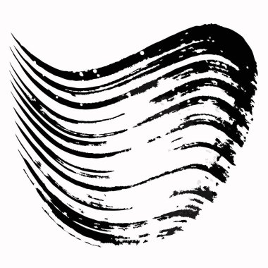 Bir dalganın siyah beyaz çizimi
