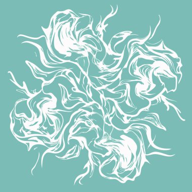 Beyaz girdaplı yeşil bir arka plan