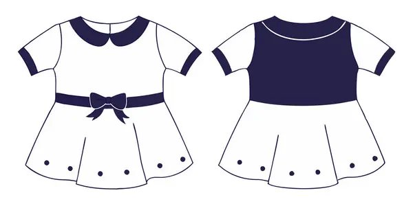 Bebek kızlar önden ve arkadan görünüm tasarlarlar.