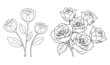 El çizimi gül çizimi