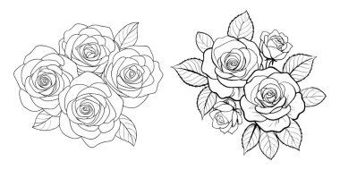 El çizimi gül çizimi