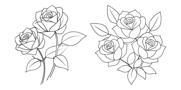 El çizimi gül çizimi