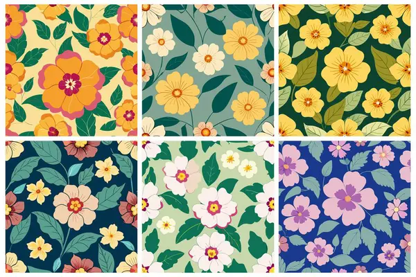 Renkli Çiçek Deseni Ayarlandı