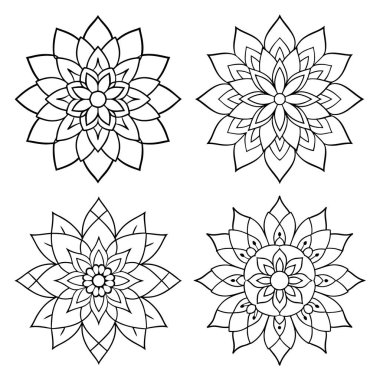 El yapımı dekoratif mandala koleksiyonu