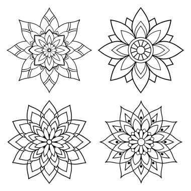 El yapımı dekoratif mandala koleksiyonu