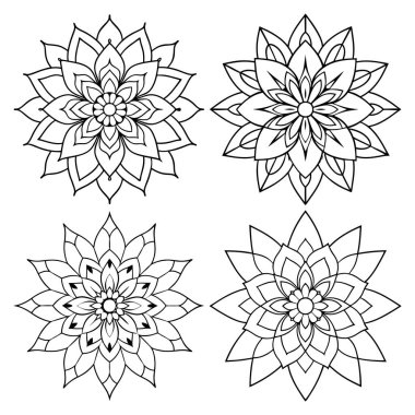 El yapımı dekoratif mandala koleksiyonu