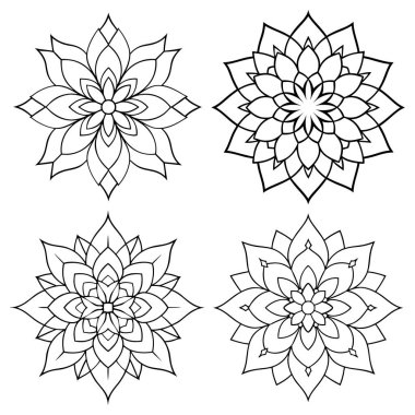 El yapımı dekoratif mandala koleksiyonu