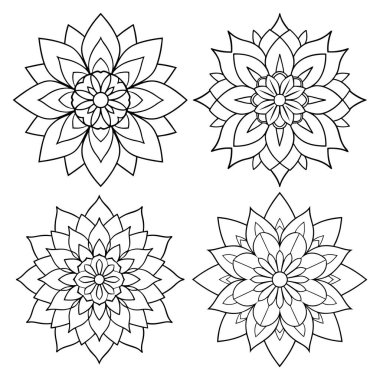 El yapımı dekoratif mandala koleksiyonu