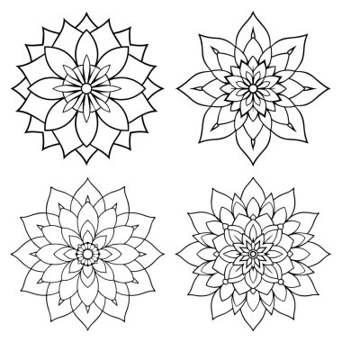 El yapımı dekoratif mandala koleksiyonu
