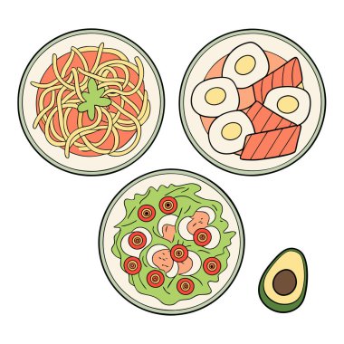 El yapımı yemek koleksiyonu.