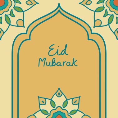 Bayram Dekorasyonlu Mübarek Kart