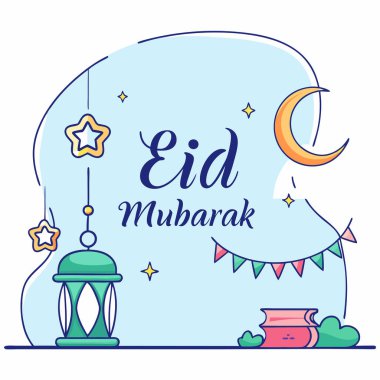 Bayram Dekorasyonlu Mübarek Kart