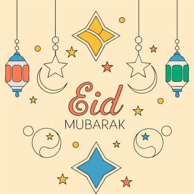 Bayram Dekorasyonlu Mübarek Kart