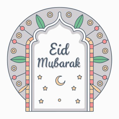 Bayram Dekorasyonlu Mübarek Kart