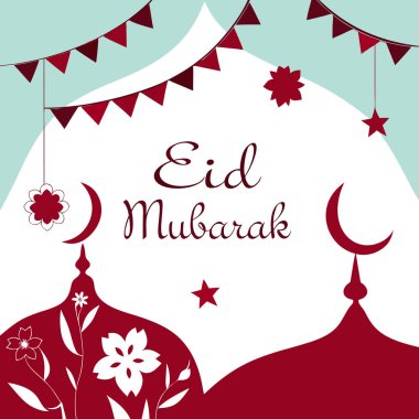 Bayram Dekorasyonlu Mübarek Kart