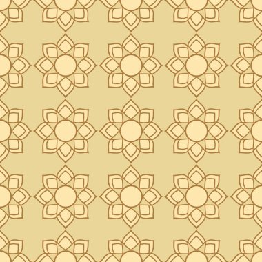 Tatlı Retro Geometrik Çiçek. Soyut Daisy Kusursuz Düzen. Moda Renkleri modası. Basit Zarif Tasarım.