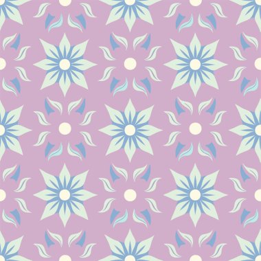 Tatlı Retro Geometrik Çiçek. Soyut Daisy Kusursuz Düzen. Moda Renkleri modası. Basit Zarif Tasarım.