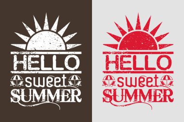 Merhaba Sweet Summer, Summer Vibes, Summer Tişört, Tatil tişörtü, Family Summer Shirt, Tatil Kıyafeti, Beach Shirt, Summer Beach, Açık Hava, Palm Tree 