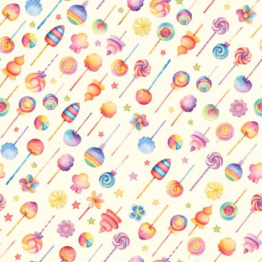 Renkli Şekerler the 124; Pürüzsüz desen dizaynı- 124; tekrar deseni