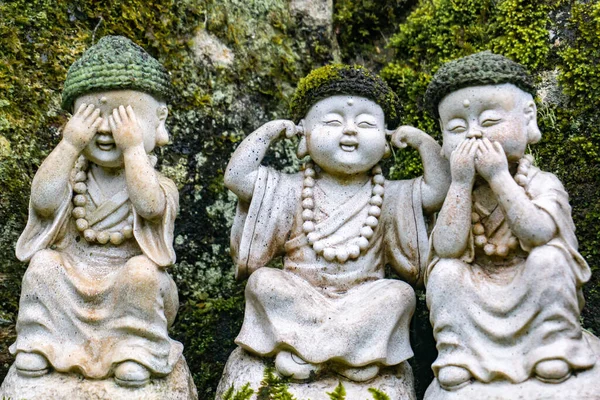 Buddhist statues at Daisho-in Temple, Miyajima, Japan - Daishoin Temple is known as the temple with over 500 statues in many different shapes and sizes. Hidden wonder on Miyajimas Mount Misen.