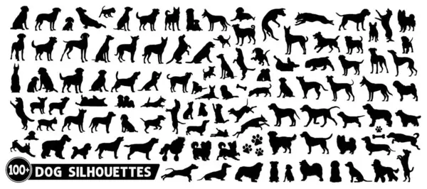 stock vector 100+ dog silhouette bundle