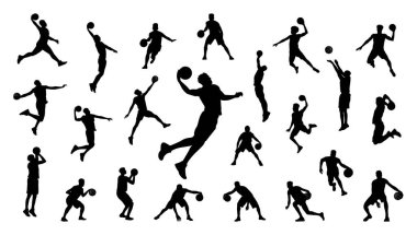 erkek basketbol oyuncusu silueti