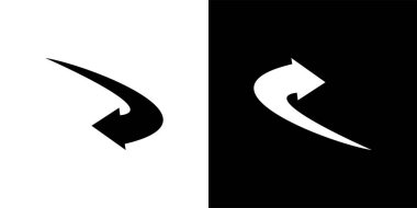 Ok simgesi eğrisini sağ arka işaret kavramına döndür