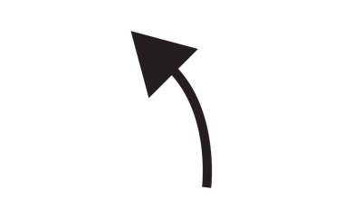 Siyah oklar. Sağa ve sola dön. Vektör illüstrasyonu beyaz arkaplanda izole edildi