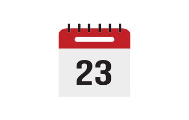 Web siteleri ve grafik kaynakları için takvim düz simgesi. Önemli bir randevu. Takvimin belirli bir gün içindeki vektör illüstrasyonu .