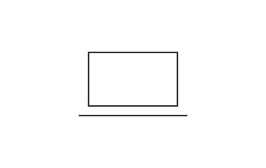 Bilgisayar. Laptop. simge vektör işaretini izle