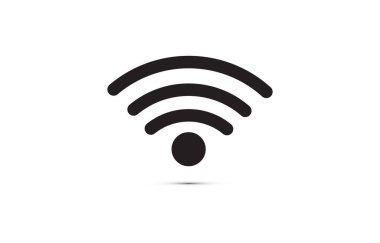 Wifi simge vektörü düz ağ işareti sembolü. Taşınabilir kullanıcı arayüzü için