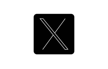 Twitter 'ın yeni logosu. Twitter simgeleri. Twitter X logosu. Vektör