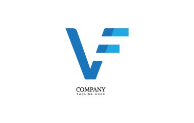 Yaratıcı Modern VF Latter Logo Şablon Vektörü Soyut Monogram Sembol Muzaffer Çizimi.
