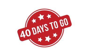 Kırmızı bayrak tasarım vektör çizimine 40 gün kaldı