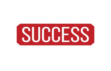 Kırmızı Başarı Plastik Mühür Vektörü