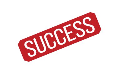 Kırmızı Başarı Plastik Mühür Vektörü