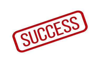 Kırmızı Başarı Plastik Mühür Vektörü