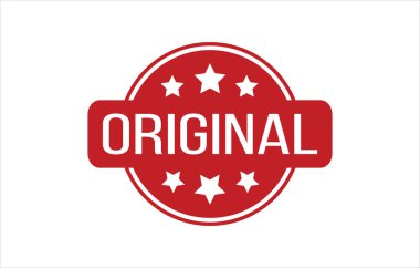 Orijinal Kırmızı Kauçuk Mühür Vektörü