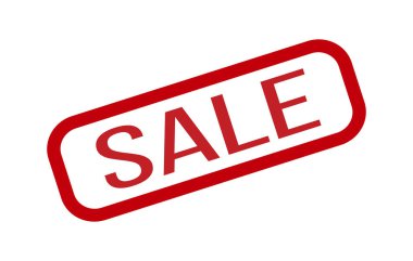 Kırmızı Satış Kauçuk Damga Mührü Vektörü