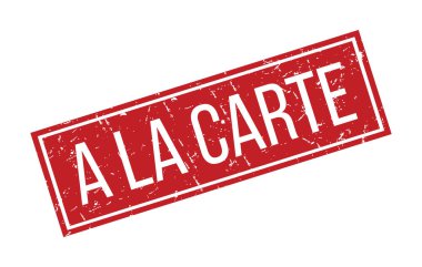 Beyaz arkaplanda izole edilmiş Ala carte Lastik Damga Mühür Vektörü ilüstrasyonu