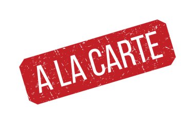 Beyaz arkaplanda izole edilmiş Ala carte Lastik Damga Mühür Vektörü ilüstrasyonu