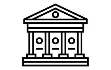 Banka simgesi. mobil konsept ve web tasarımı için imza.