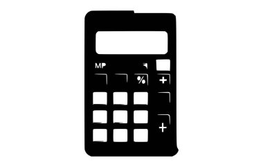 Hesap makinesi ikon vektör simgesi. Basit element illüstrasyonu.