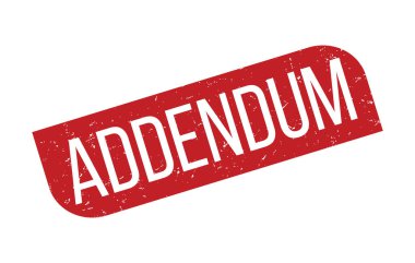 Kırmızı Ek Kauçuk Damga Mühür Vektörü illüstrasyonu beyaz arkaplanda izole edildi