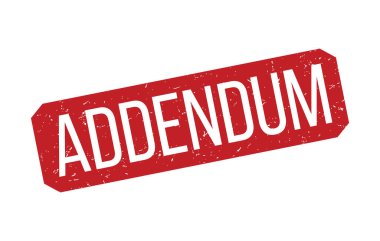 Kırmızı Ek Kauçuk Damga Mühür Vektörü illüstrasyonu beyaz arkaplanda izole edildi