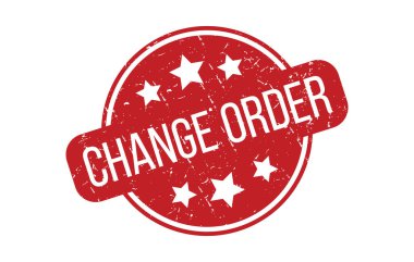 Kırmızı Değiştirme Emri Kauçuk Mühür Vektörü