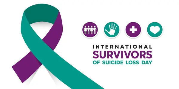 Uluslararası İntihar Kayıp Günü 'nden kurtulanlar. Kartlar, afişler, posterler, sosyal medya ve daha fazlası için harika. Beyaz arkaplan. 